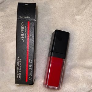 Shiseido Lacquerink LipShine Techno Red lipstick lipgloss BNWB